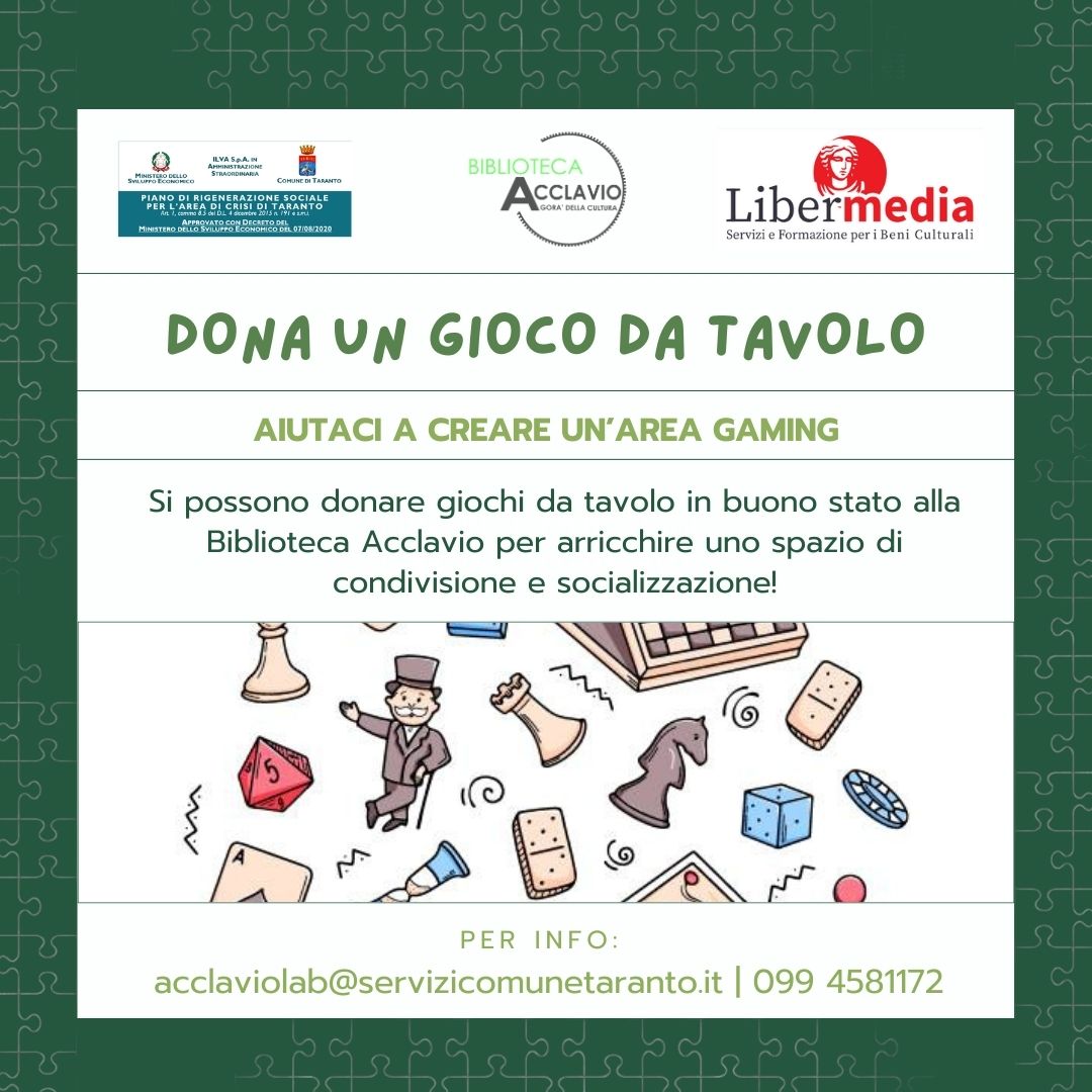 DONA UN GIOCO DA TAVOLO