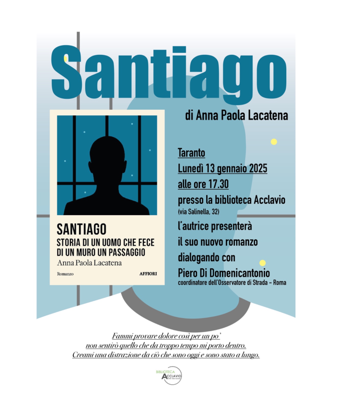 Presentazione del libro “Santiago” di Anna Paola Lacatena