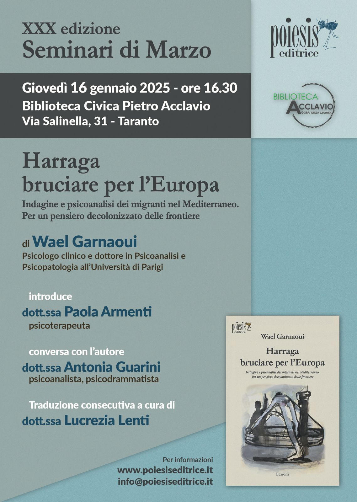 Presentazione del libro “Harraga bruciare per l’Europa”
