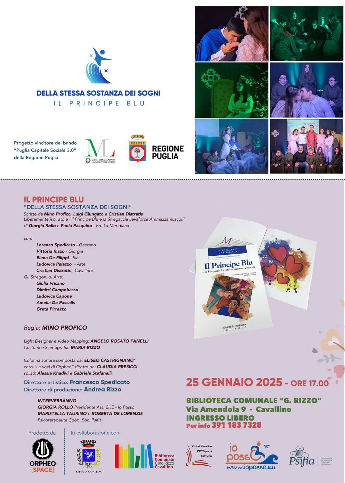 SPETTACOLO TEATRALE - IL PRINCIPE BLU  “DELLA STESSA SOSTANZA DEI SOGNI”