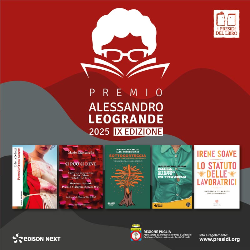 "Premio Alessandro Leogrande 2025" gli autori in gara della IX edizione