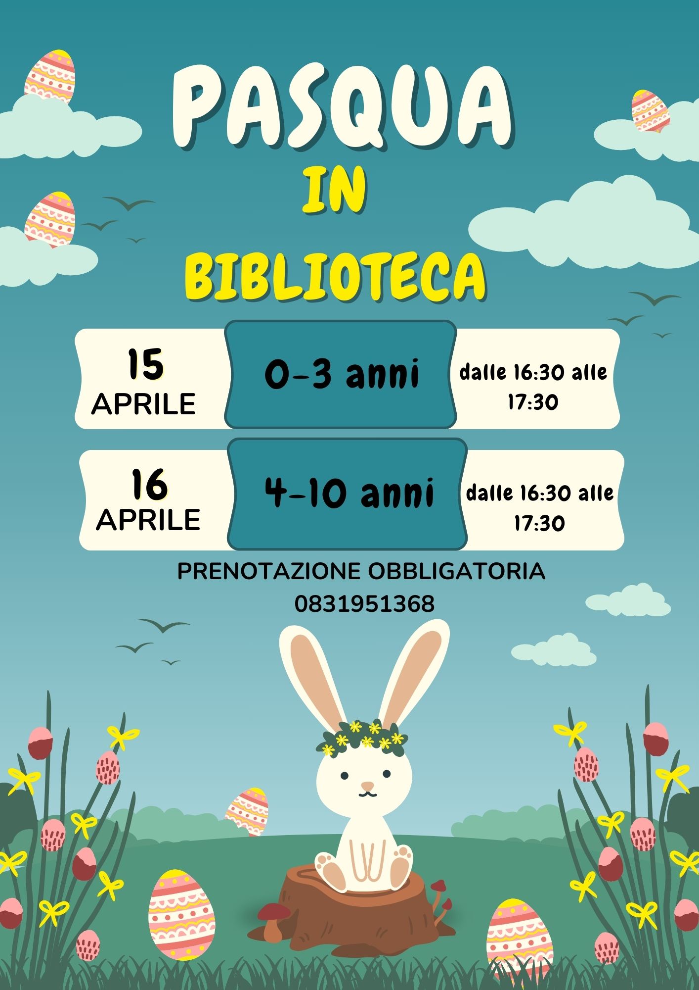 Laboratorio di Pasqua in Biblioteca!