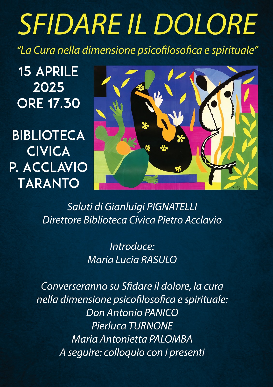 Sfidare il Dolore “La Cura nella dimensione psicofilosofica e spirituale”