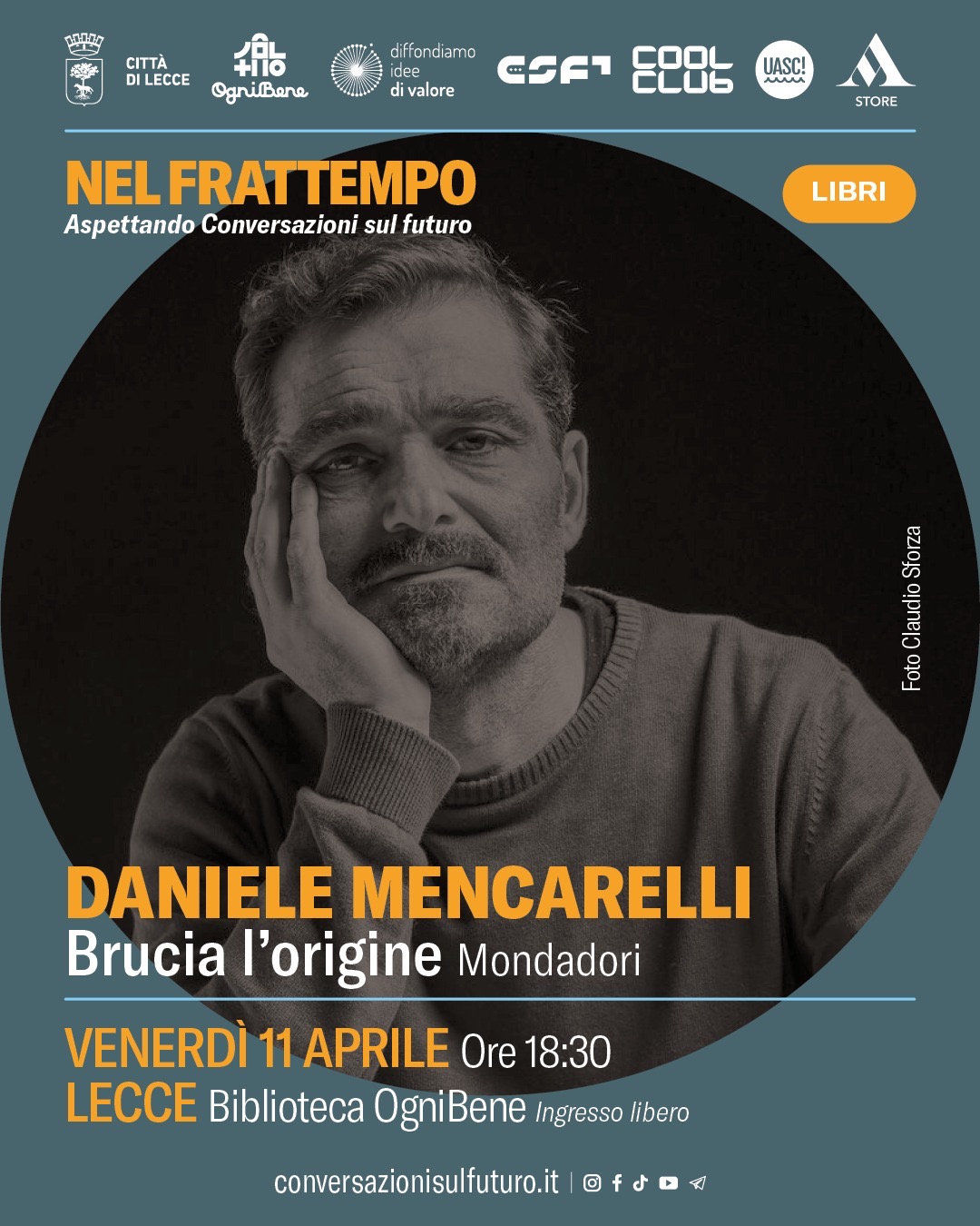 Presentazione del libro  &ldquo;Brucia l&rsquo;origine&rdquo;  di Daniele Mencarelli (Mondadori)