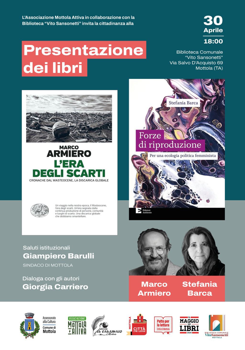 Maggio dei Libri 2025: Presentazione delle opere &ldquo;L&rsquo;era degli scarti&rdquo; e &ldquo;Forze di riproduzione"