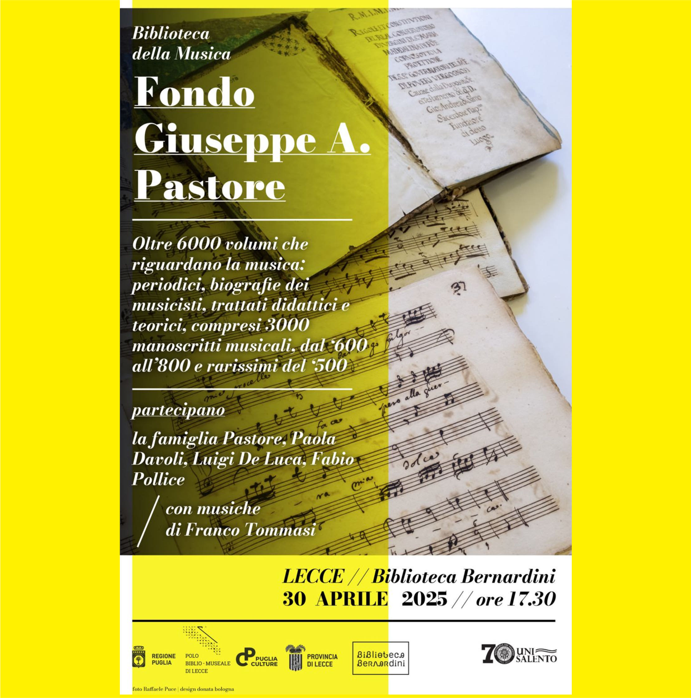 Il FONDO PASTORE alla BIBLIOTECA BERNARDINI