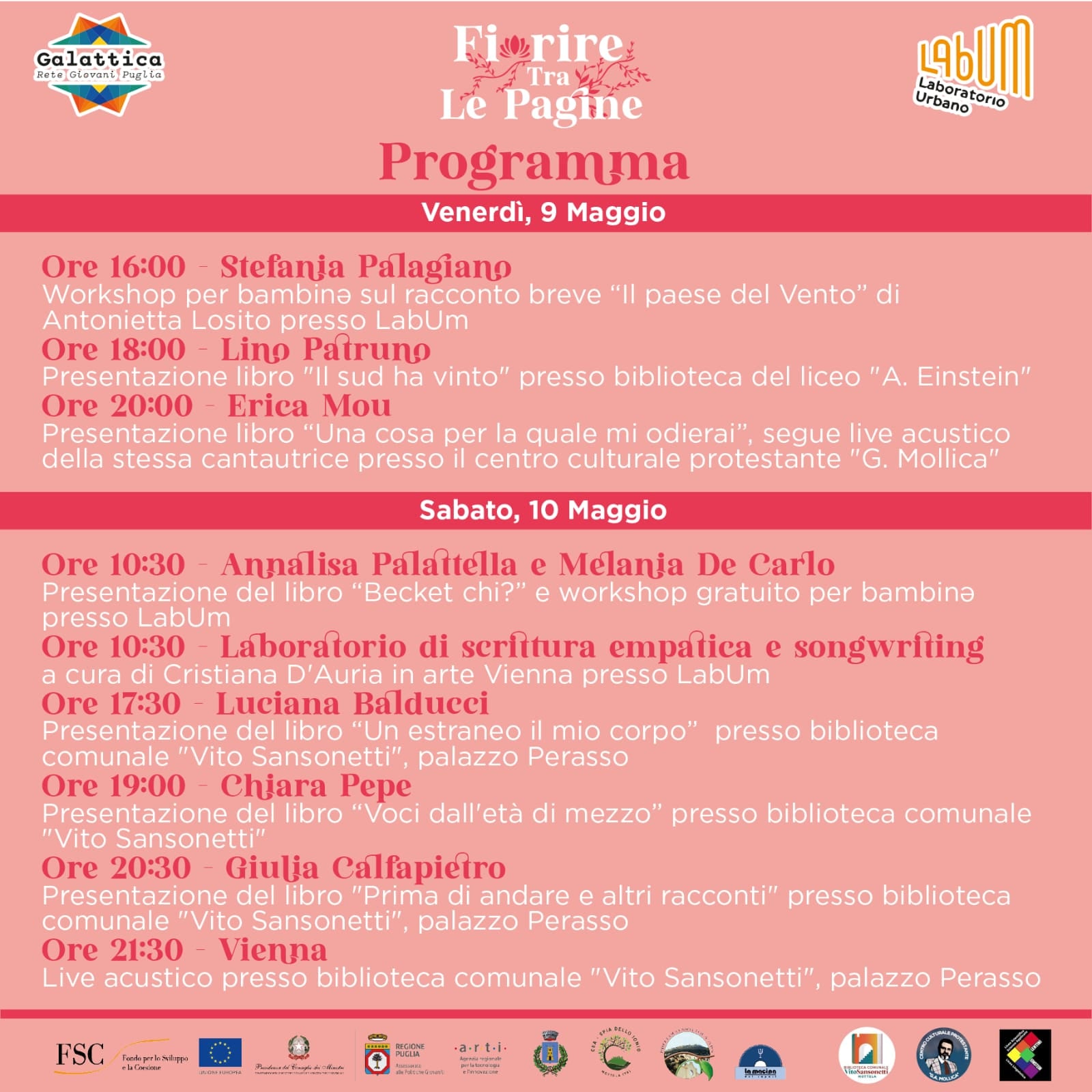 RASSEGNA &ldquo;FIORIRE TRA LE PAGINE&rdquo;