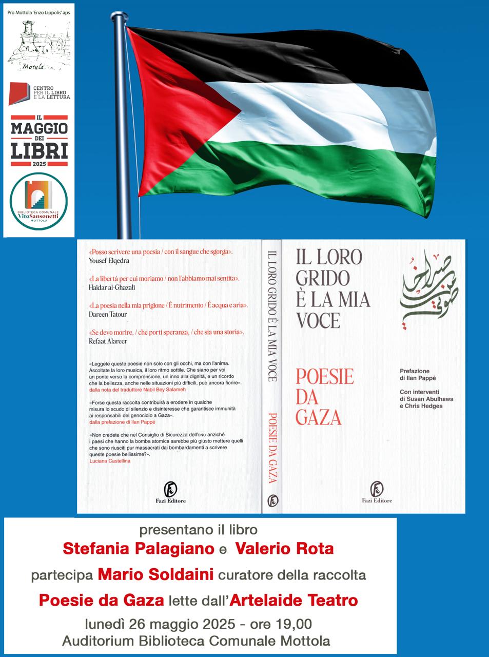 Presentazione del libro “Il loro grido è la mia voce. Poesie da Gaza”