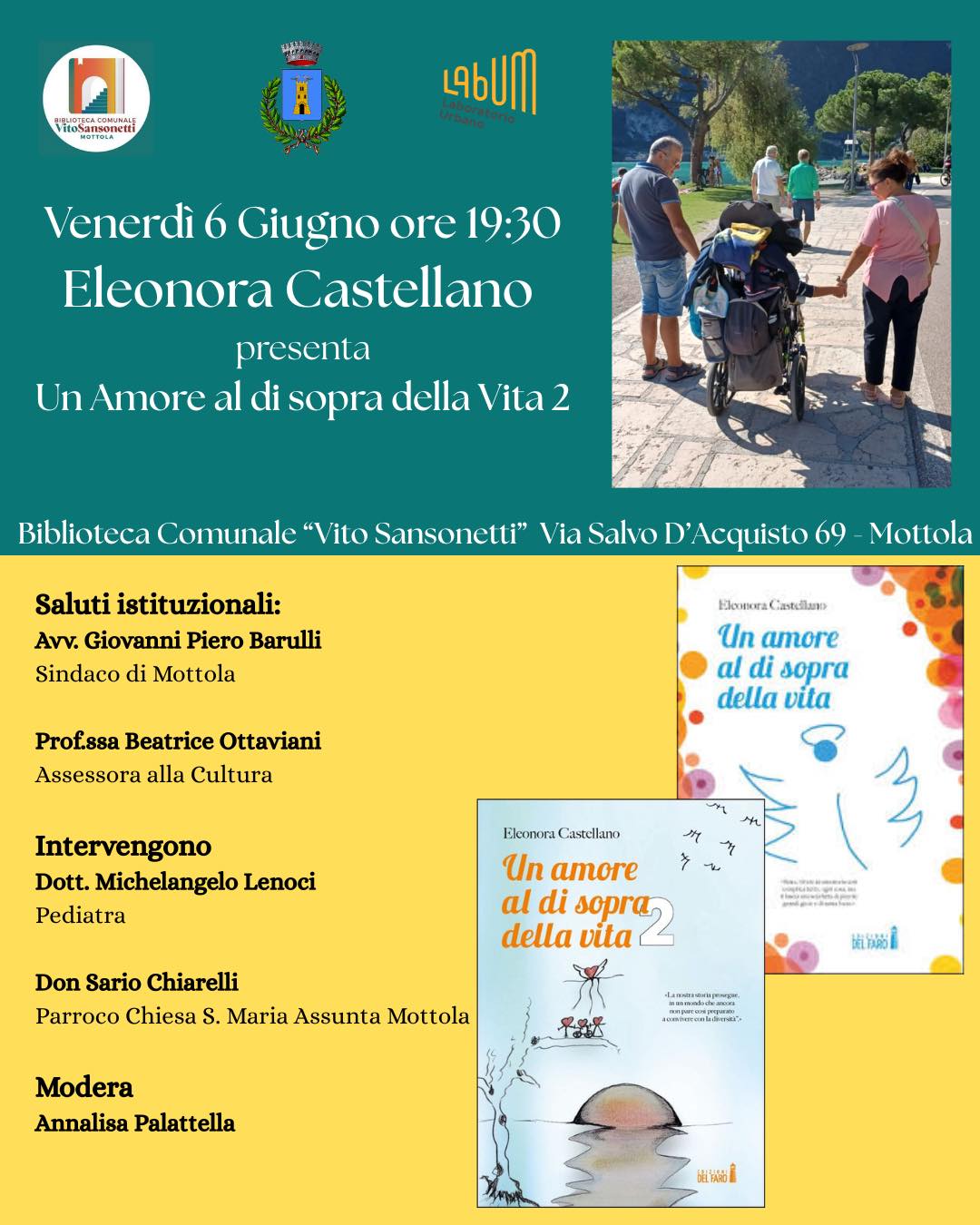 PRESENTAZIONE DEL LIBRO “UN AMORE AL DI SOPRA DELLA VITA 2”