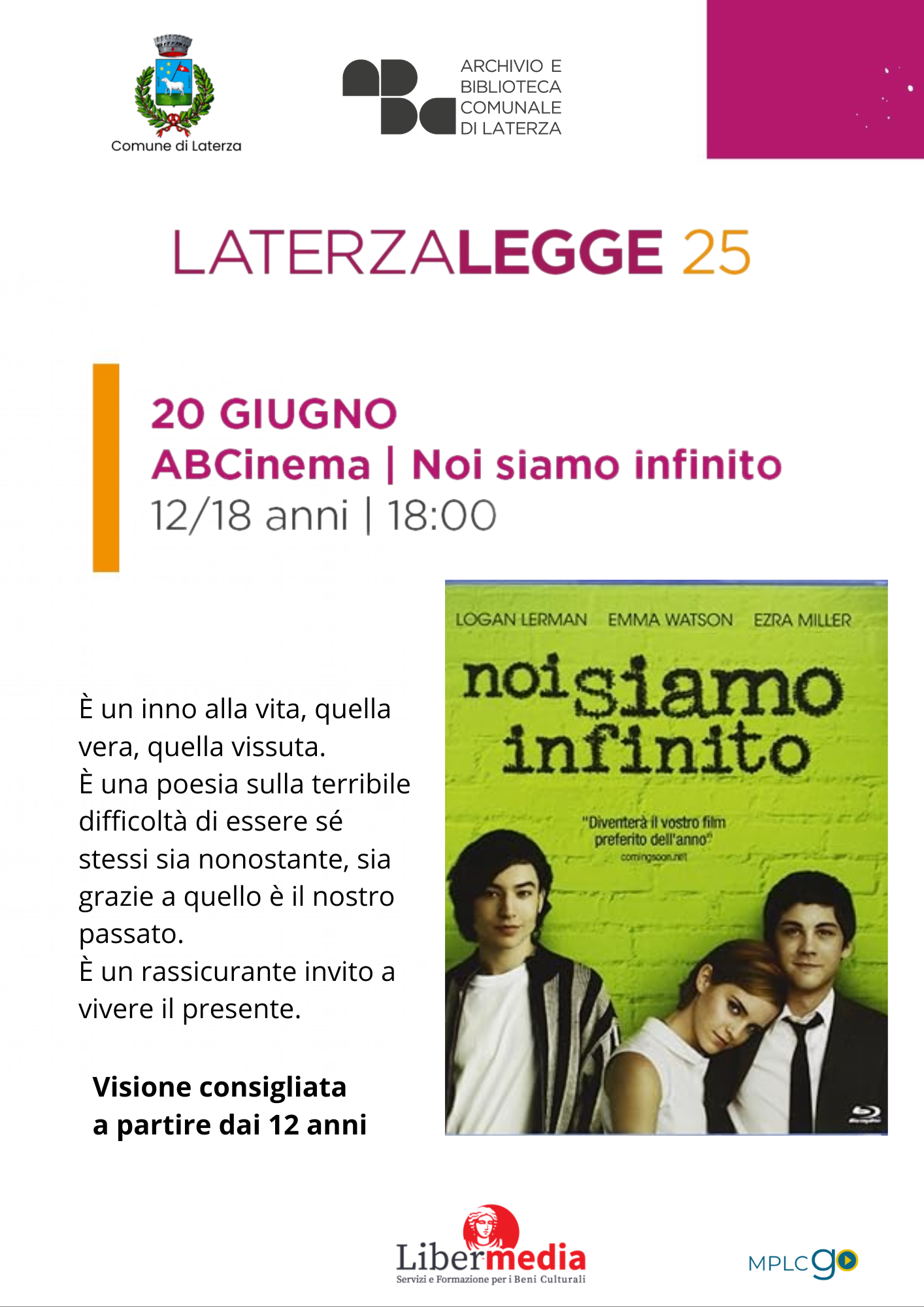 Cineforum "Noi siamo infinito"