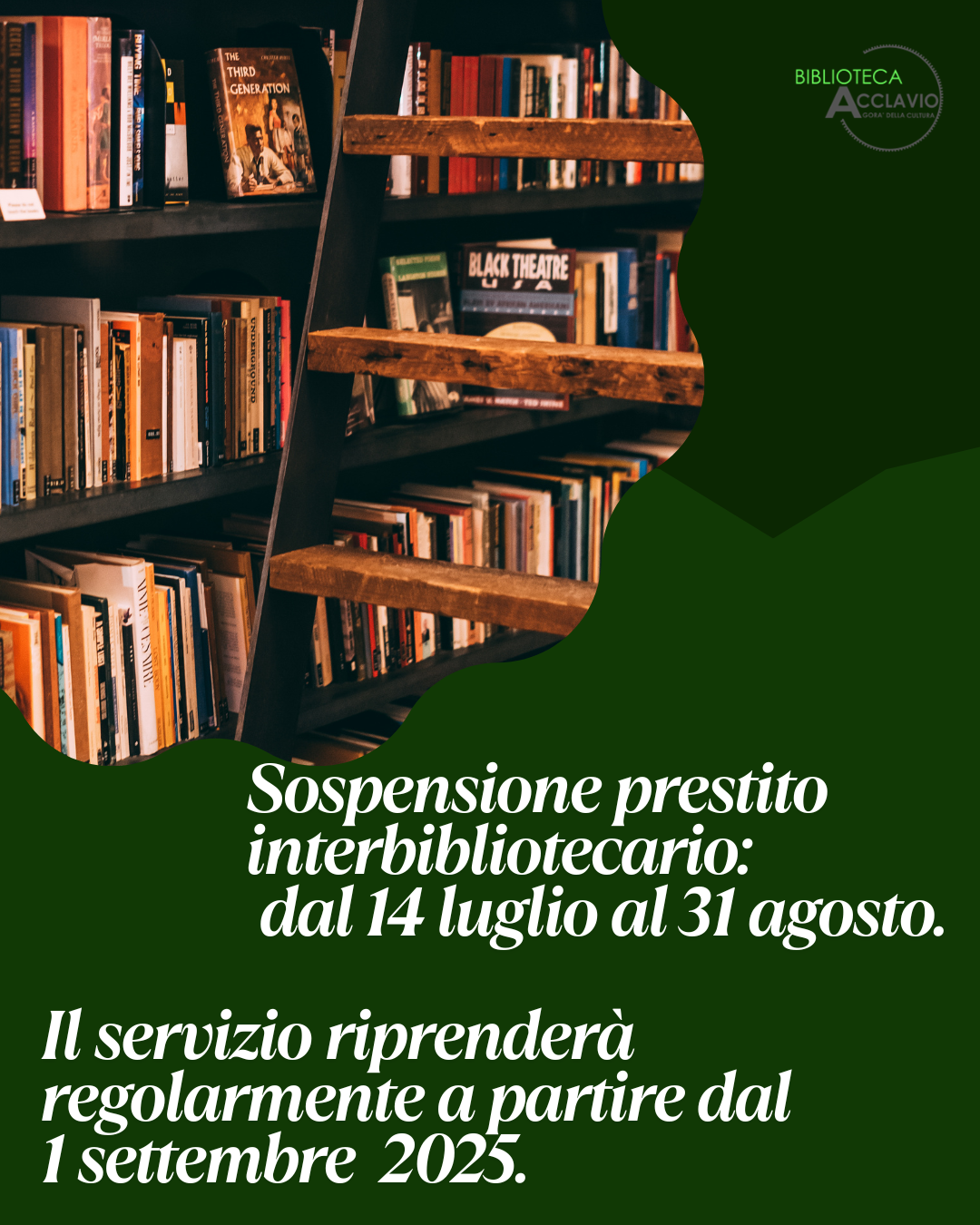 Avviso Importante: Sospensione del Servizio di Prestito Interbibliotecario