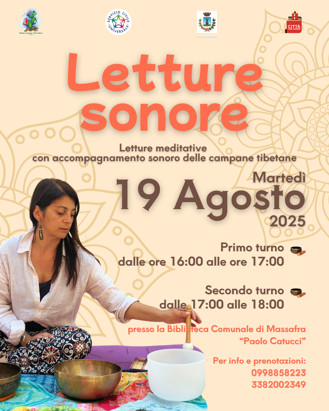 Letture meditative con campane tibetane