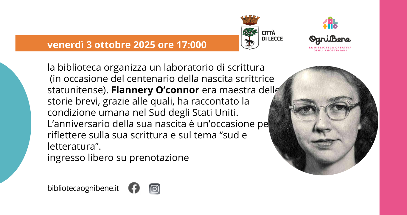 Laboratorio di scrittura su Flannery O&rsquo;connor