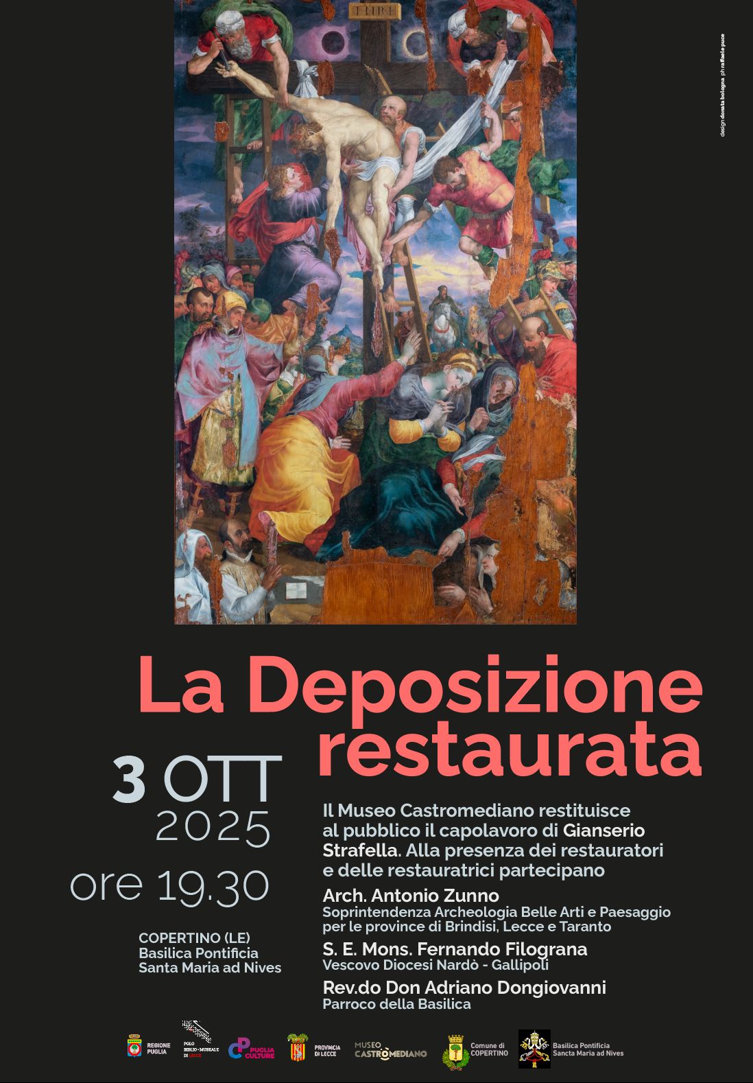 LA DEPOSIZIONE DI GIANSERIO  STRAFELLA TORNA AL PUBBLICO