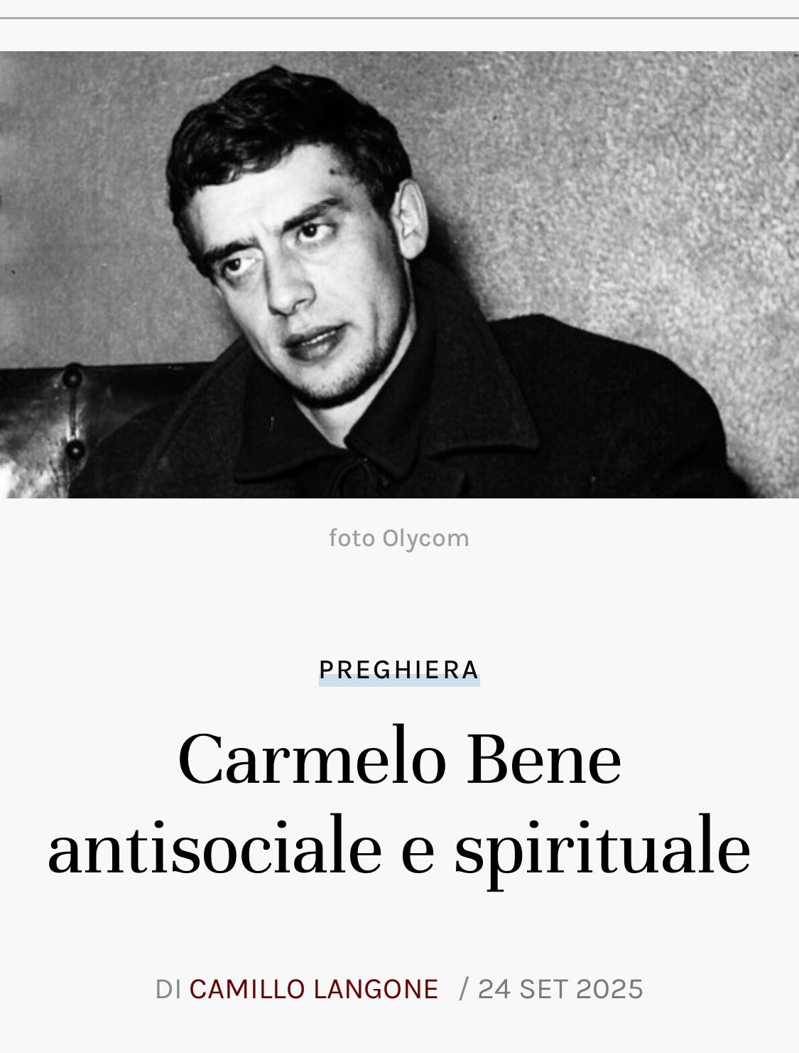 Camillo Langone sul libro di Filippo La Porta