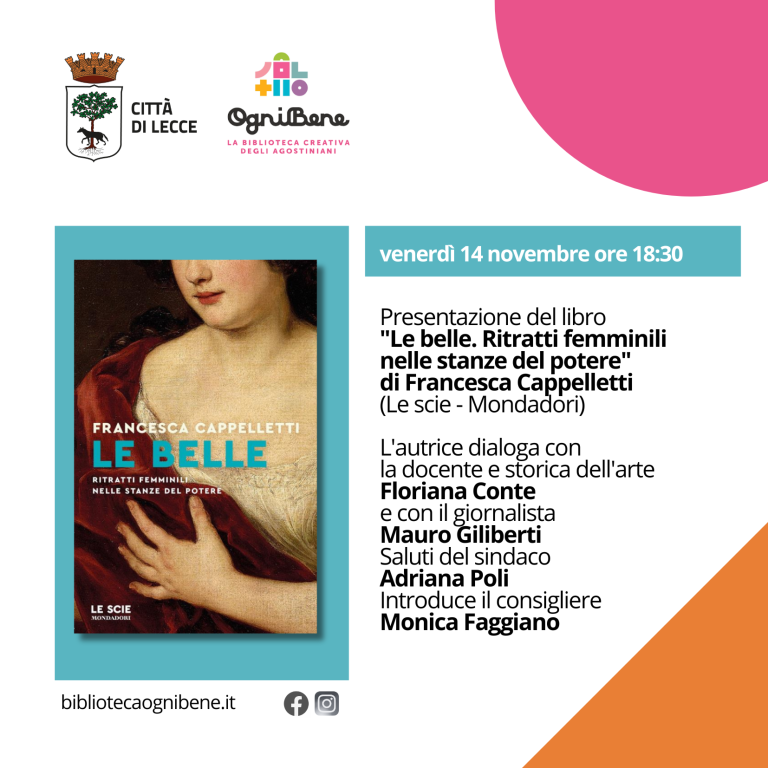 “Le belle. Ritratti femminili nelle stanze del potere”  di Francesca Cappelletti (Le scie – Mondador