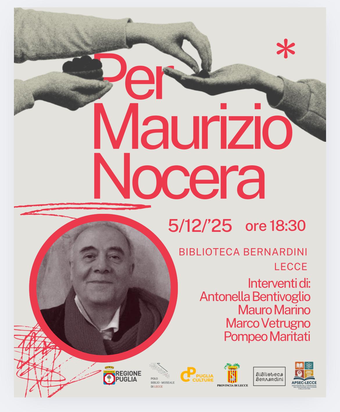 Incontro &ldquo;Per Maurizio Nocera&rdquo;