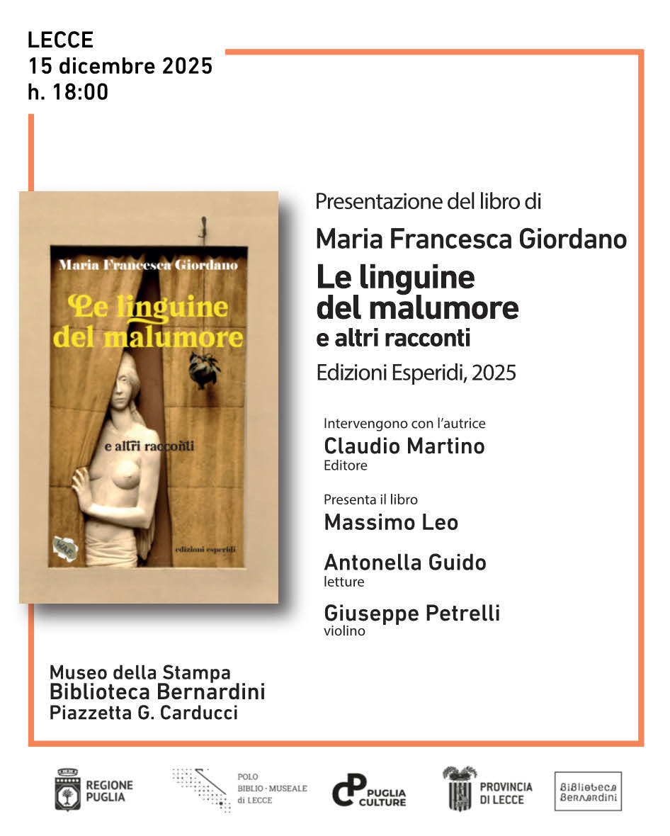 Presentazione del libro di M.Francesca Giordano “Le linguine del malumore e altri racconti"