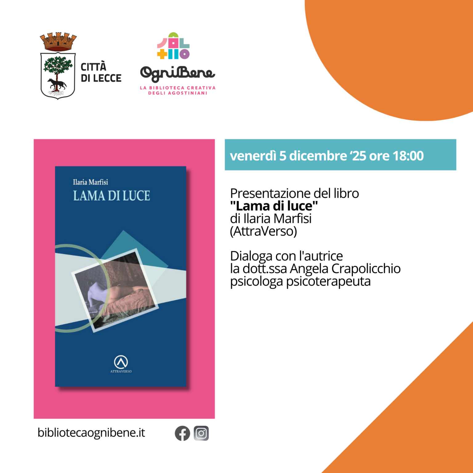 Presentazione del libro &ldquo;Lama di luce&rdquo; di Ilaria Marfisi (AttraVerso)