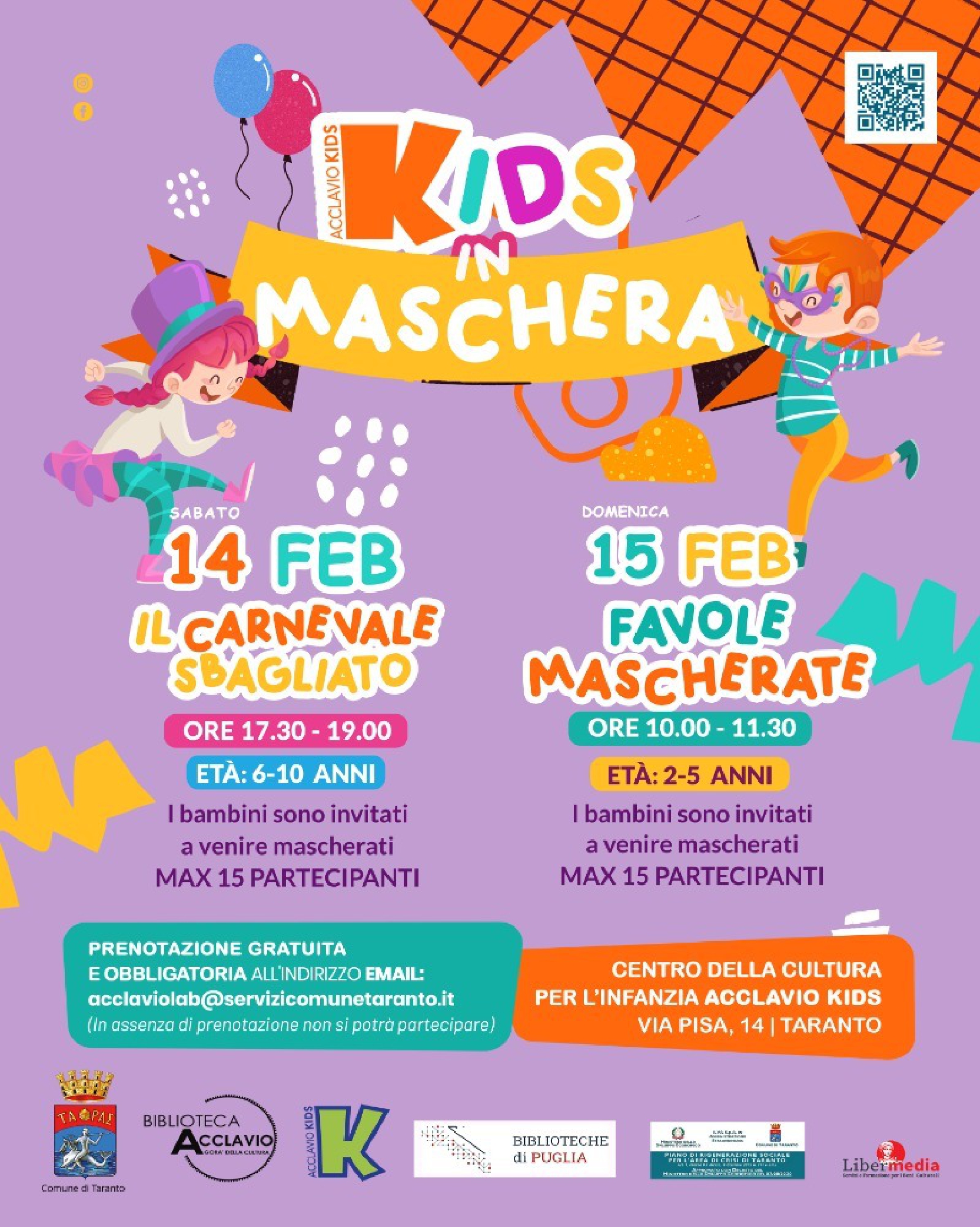 &ldquo;Kids in Maschera&rdquo;: il Carnevale della cultura e del gioco
