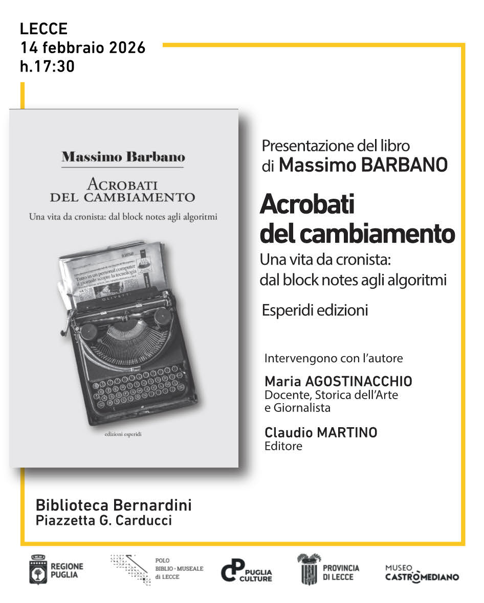 Presentazione libro &ldquo;Acrobati del cambiamento. Una vita da cronista: dal block notes agli algoritmi"