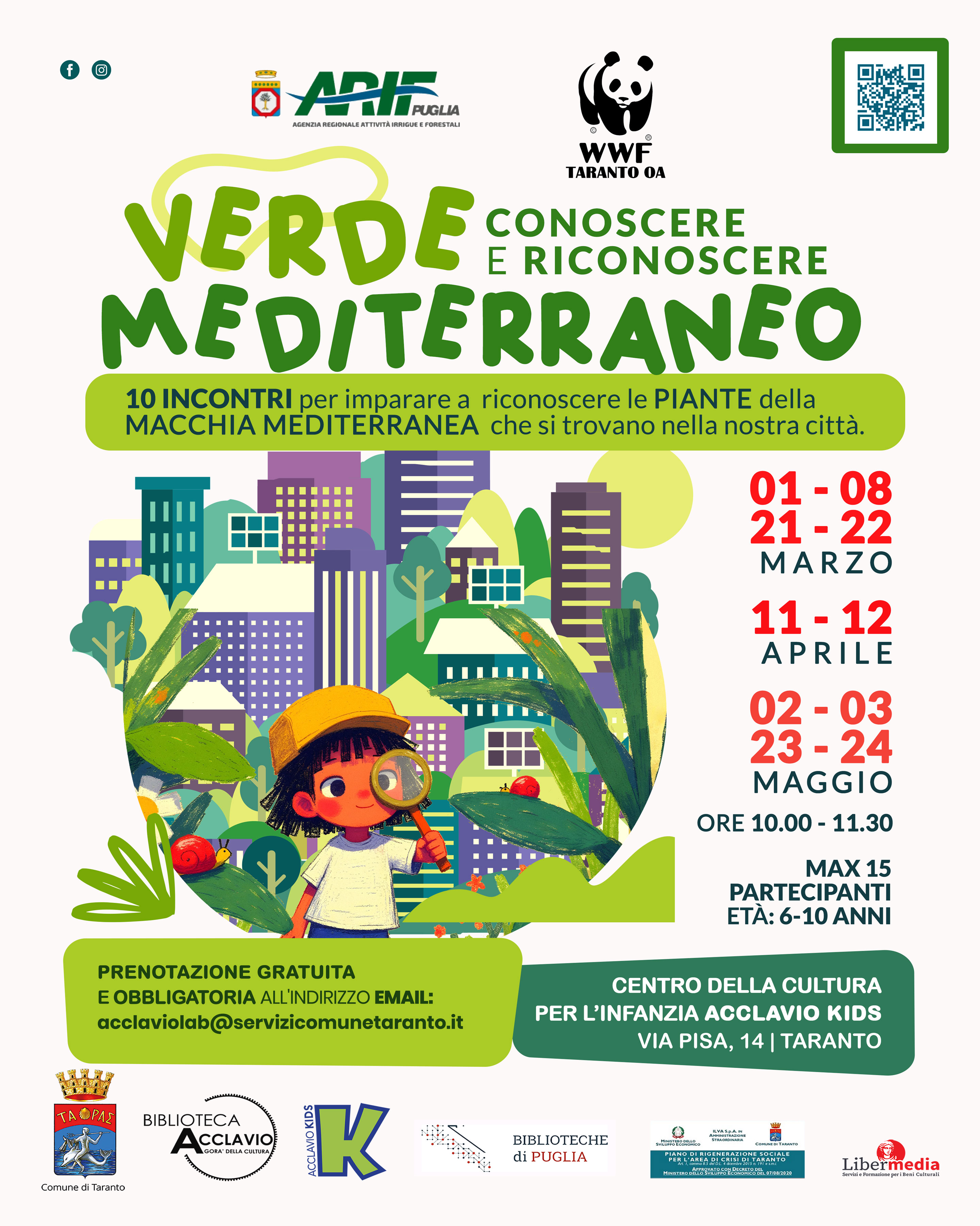 Al via "Verde Mediterraneo": a Taranto i laboratori gratuiti per piccoli esploratori botanici