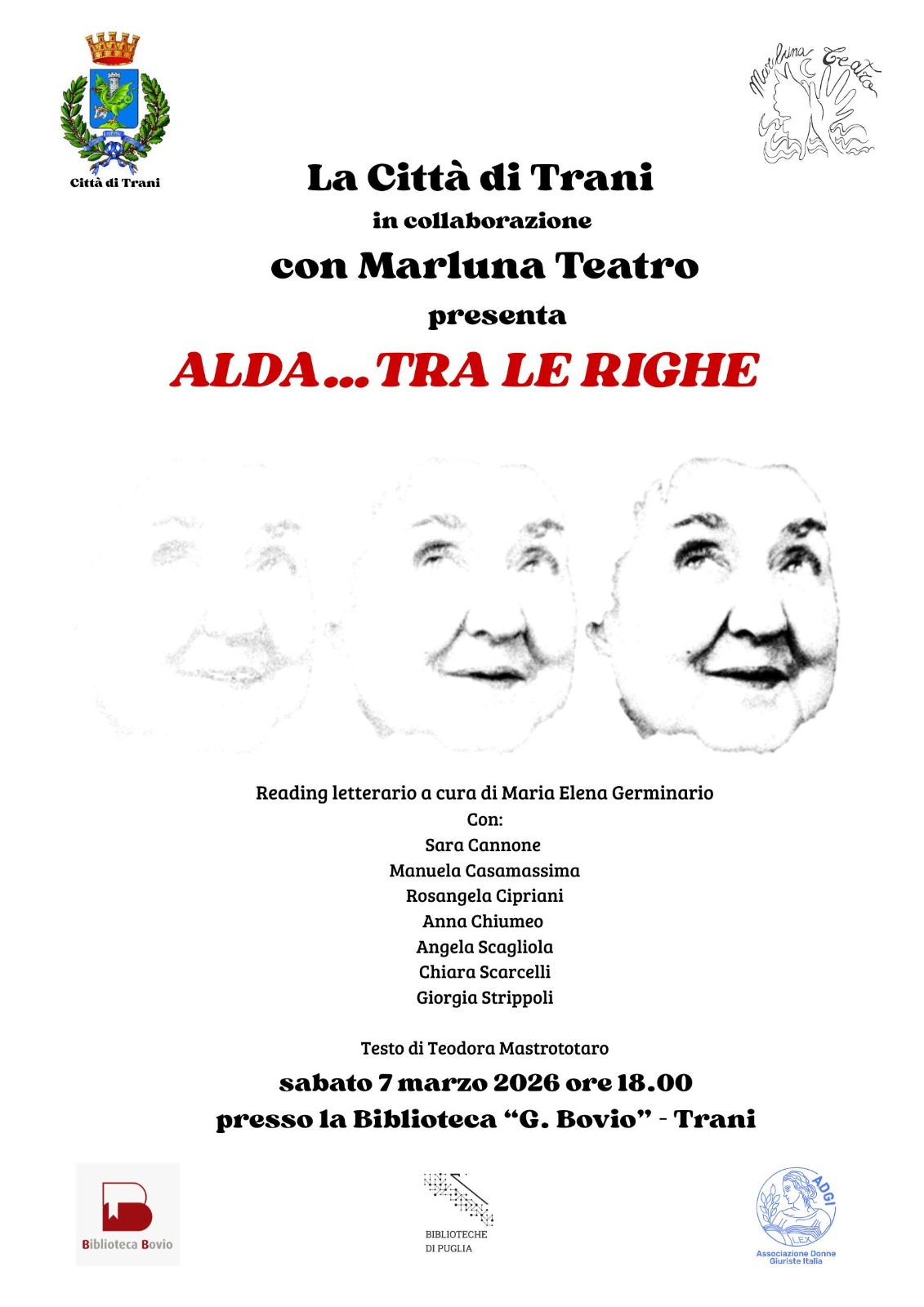 Reading teatrale ALDA&hellip; TRA LE RIGHE