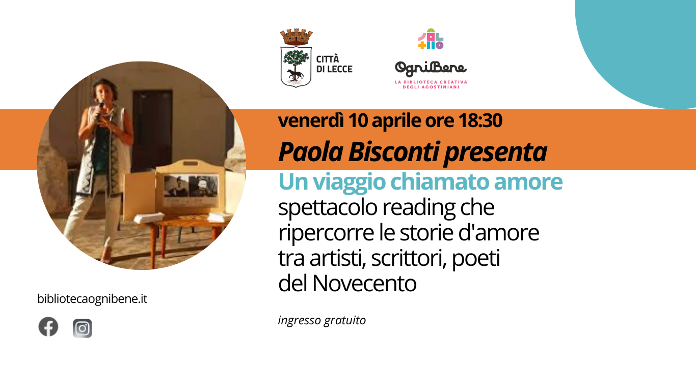 &ldquo;Un viaggio chiamato amore&rdquo; spettacolo reading a cura di Paola Bisconti