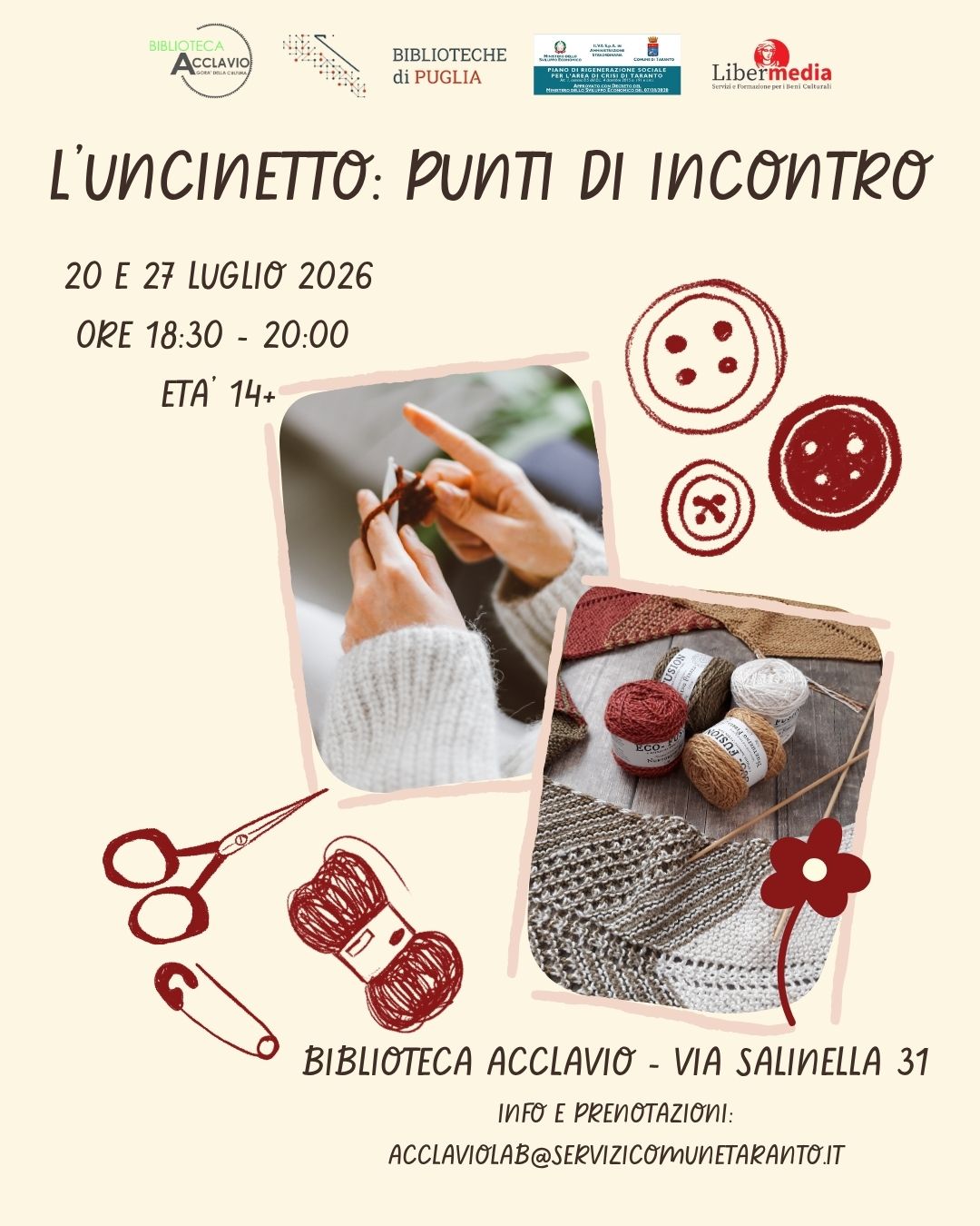 Al via il ciclo &ldquo;L&rsquo;Uncinetto: Punti di Incontro&rdquo;