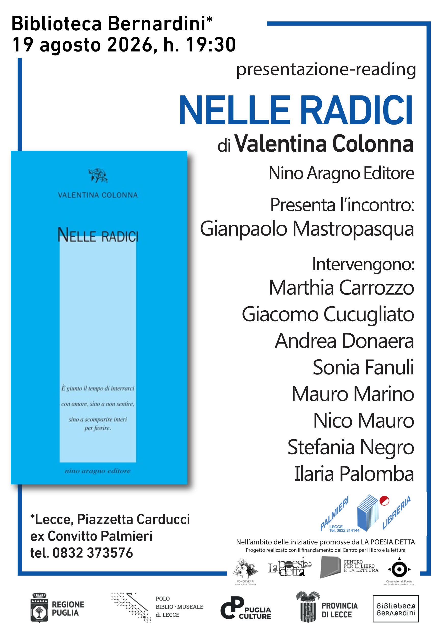 NELLE RADICI La poesia di VALENTINA COLONNA