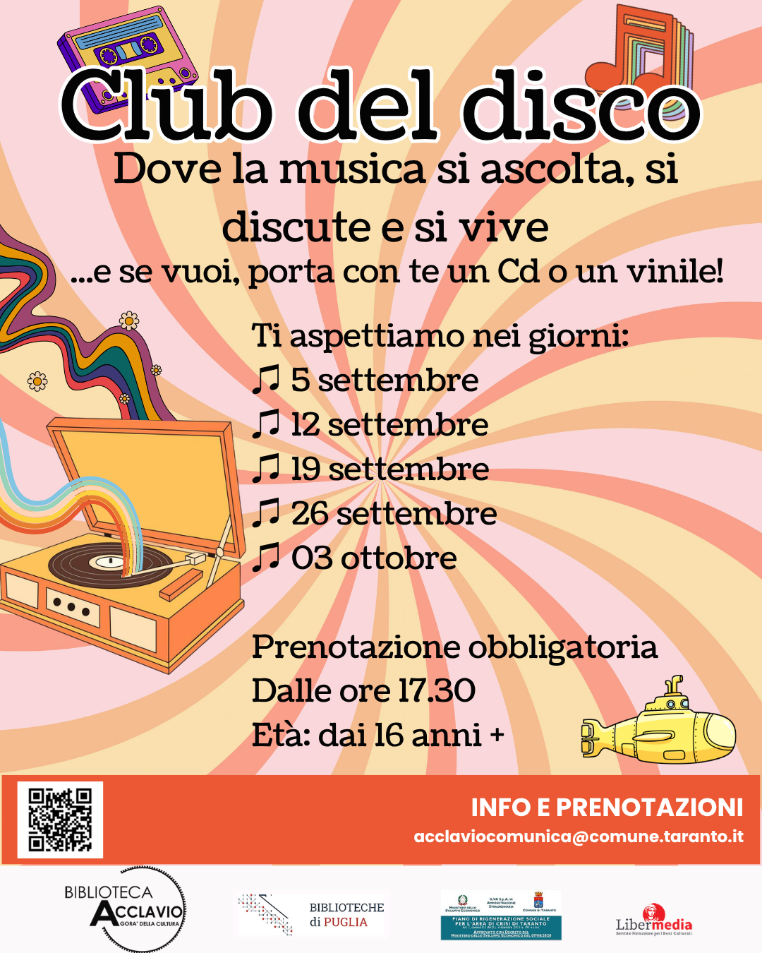 Metti in pausa lo streaming: alla Biblioteca Acclavio nasce il &ldquo;Club del Disco&rdquo;
