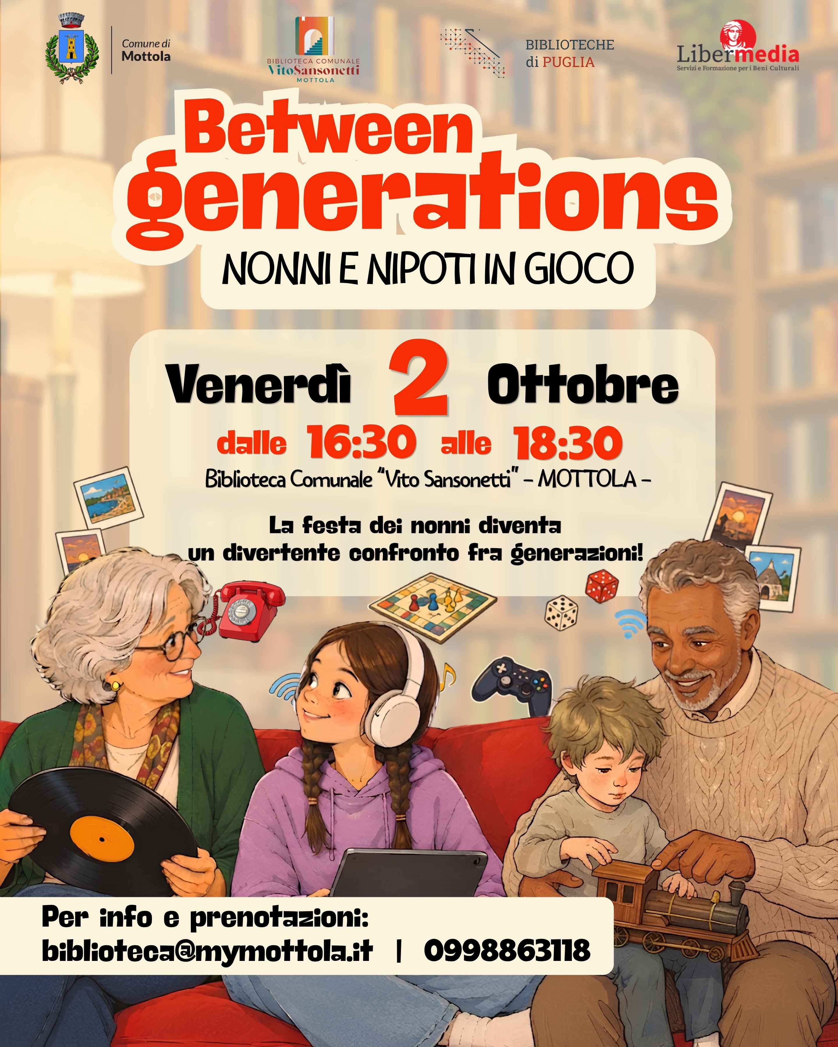 BETWEEN GENERATIONS. Nonni e nipoti in gioco
